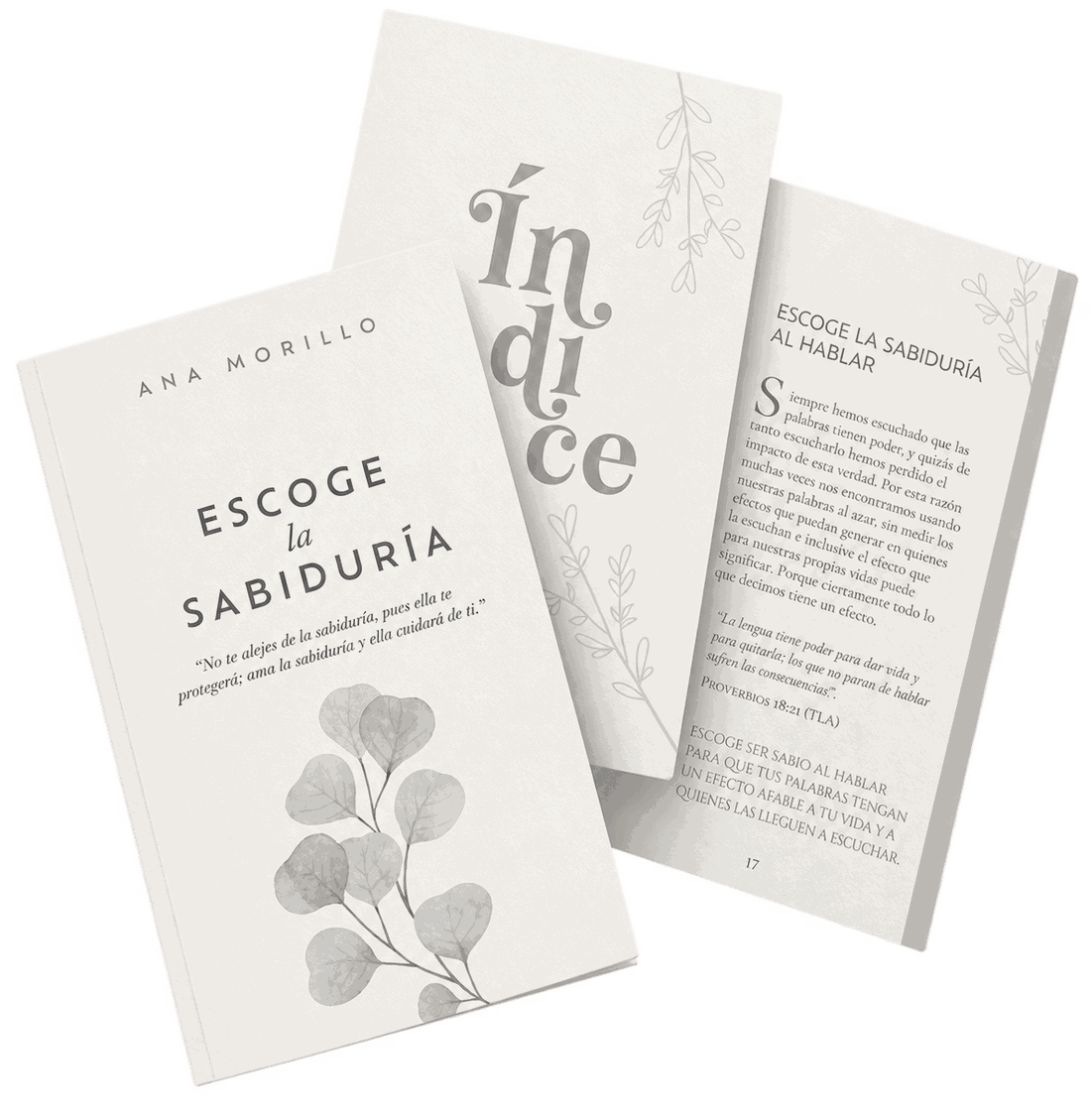 Muestra en PDF de tres devocionales de Escoge la sabiduría